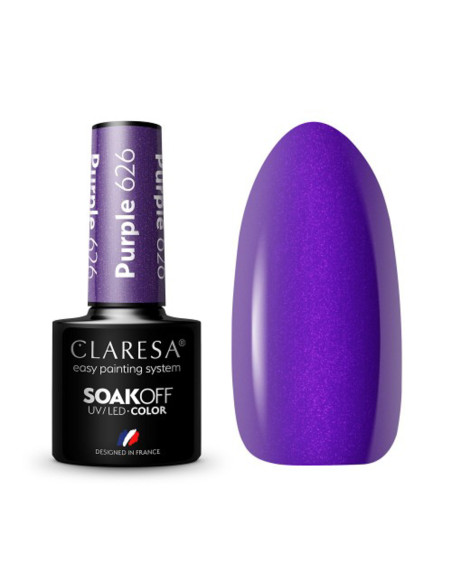 CLARESA Hybrid polish PURPLE 626 -5g
