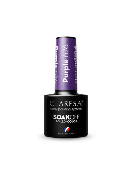 CLARESA Hybrid polish PURPLE 626 -5g