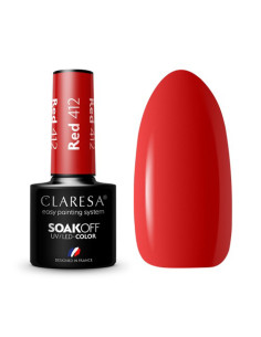 CLARESA Hybrid nail polish RED 412 -5g