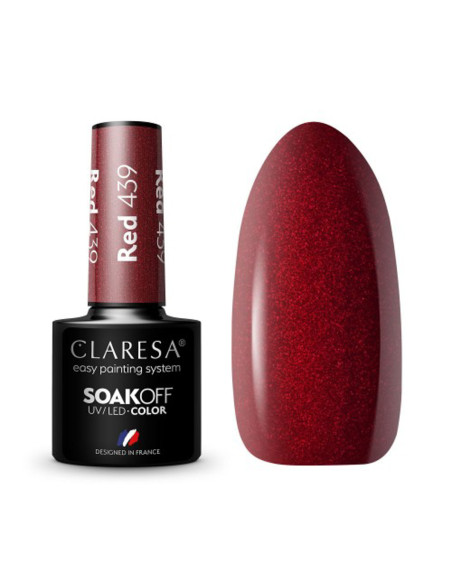 CLARESA Hybrid nail polish RED 439 -5g