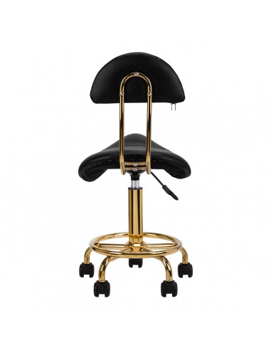 COSMETIC STOOL 6001G GOLD BLACK