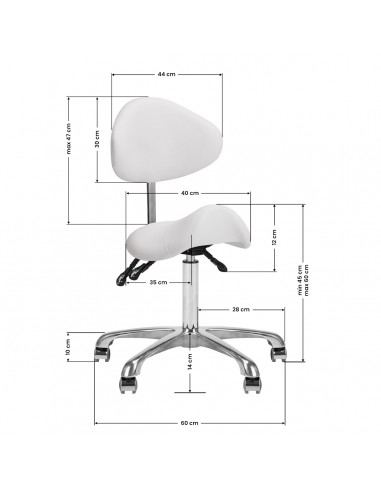 COSMETIC STOOL 1004 GIOVANNI WHITE