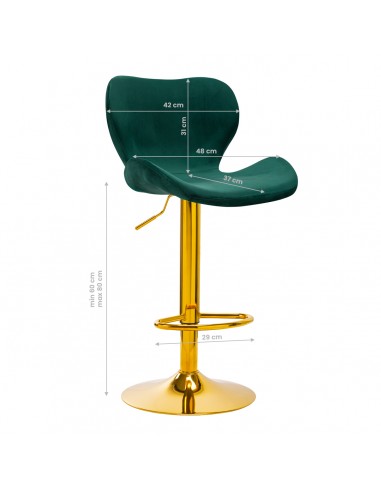 BAR STOOL QS-B15 VELVET GREEN