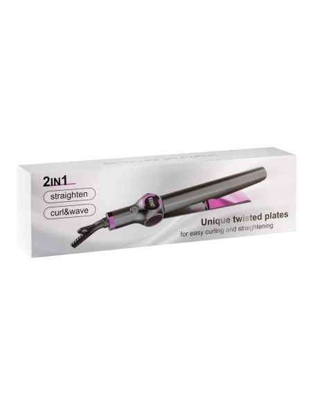 STRAIGHTENER CURLING IRON 2IN1 TORSION K-148