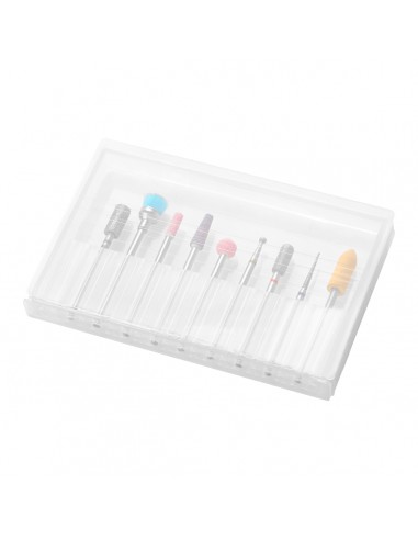 SET OF NAIL DRILL BITS MIX 9 PCS.