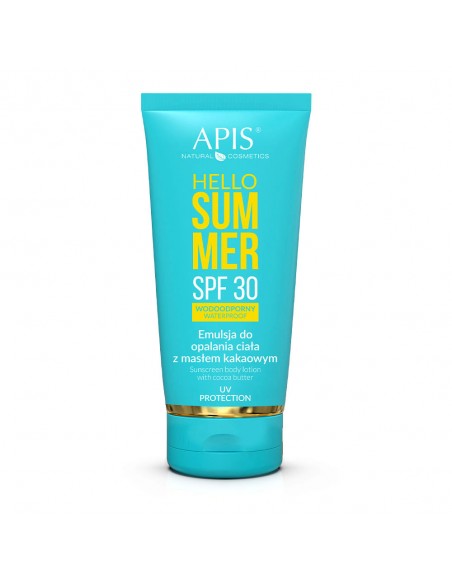 APIS Hello Summer Spf 30, Body tanning lotion with cocoa butter 200 ml