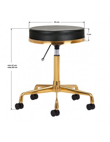 COSMETIC STOOL H4 GOLDEN BLACK