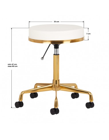 COSMETIC STOOL H4 WHITE GOLD