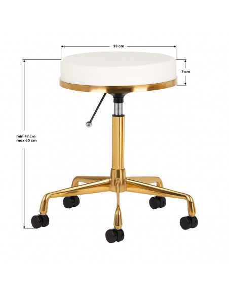 COSMETIC STOOL H4 WHITE GOLD