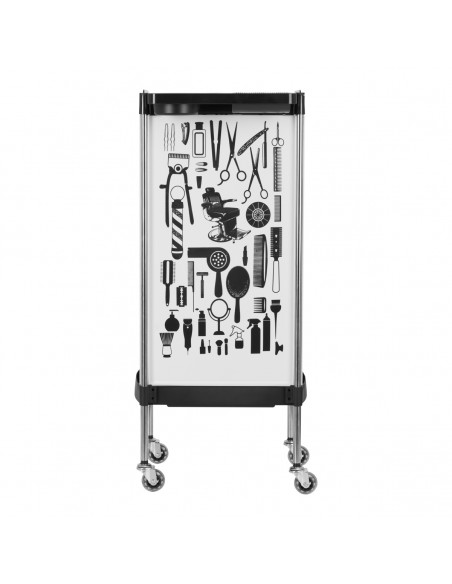 GABBIANO HAIRDRESSER TROLLEY X11-9 WHITE GRAPHICS