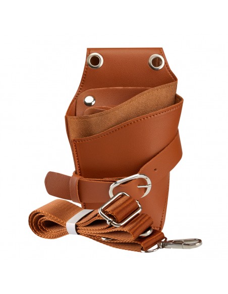 HOLSTER BELT FOR HAIR SCISSORS T11 BROWN