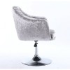 Grey Silver Velour. Beautiful salon chair. Unique chair for beauty salon, hairdresser and nail salon. Bella Furniture Chair Grey