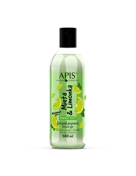 APIS Energy Shot, shower gel Mieta & Lime 500 ml