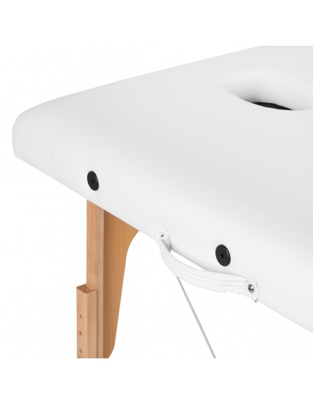 WOODEN FOLDING MASSAGE TABLE COMFORT ACTIV FIZJO LUX 2-SECTIONS 190X70 WHITE