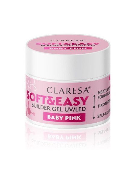 Claresa builder gel Soft & Easy gel baby pink 45g