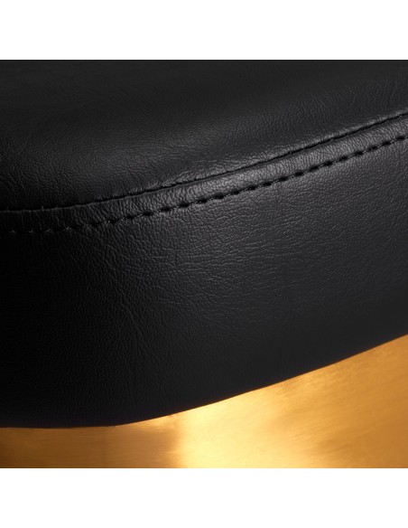 Gabbiano hairdressing chair Granda gold black