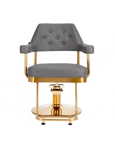 Gabbiano hairdressing chair Granda gold grey