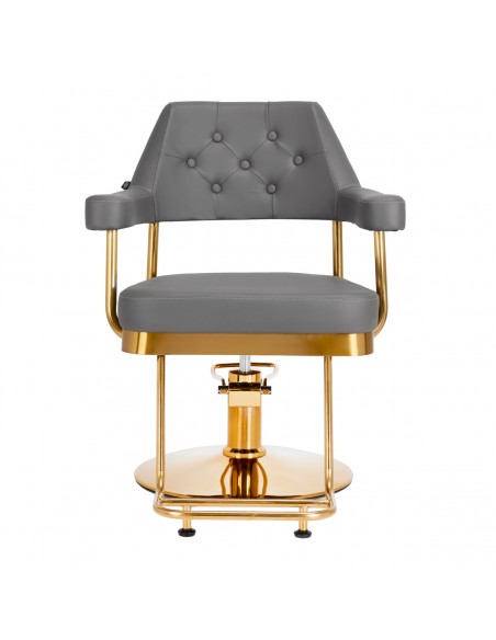 Gabbiano hairdressing chair Granda gold grey