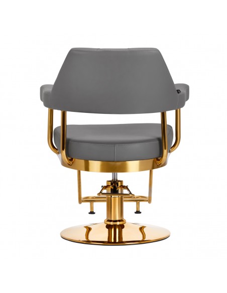 Gabbiano hairdressing chair Granda gold grey
