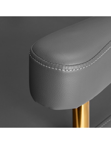 Gabbiano hairdressing chair Granda gold grey