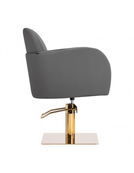 Gabbiano hairdressing chair Malaga gold grey