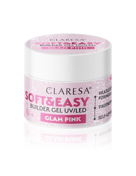 Claresa builder gel Soft&Easy glam pink 45g
