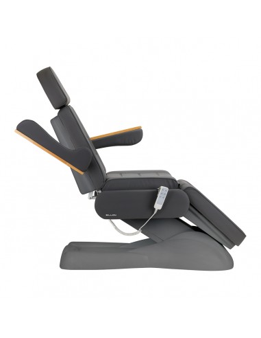 Electric cosmetic chair SILLON Lux 273b 3 actuators gray with gray base