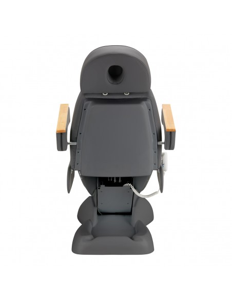 Electric cosmetic chair SILLON Lux 273b 3 actuators gray with gray base