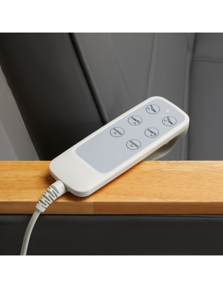 Electric cosmetic chair SILLON Lux 273b 3 actuators gray with gray base