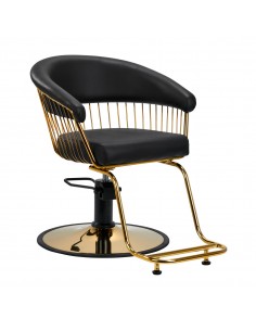 Gabbiano hairdressing chair Lille gold black
