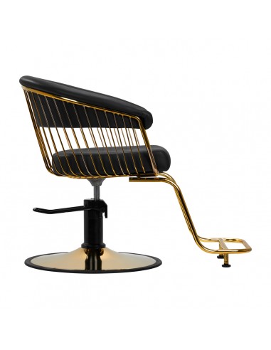Gabbiano hairdressing chair Lille gold black