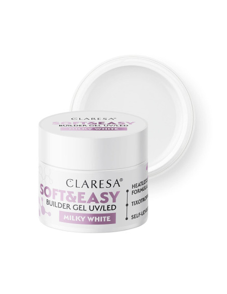 Claresa building gel Soft&Easy gel milk white 45g