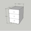 TONINO Small cupboard with three drawers - Bella Diamond Collection