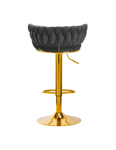 4Rico Bar Hocker QS-B313a gray velvet