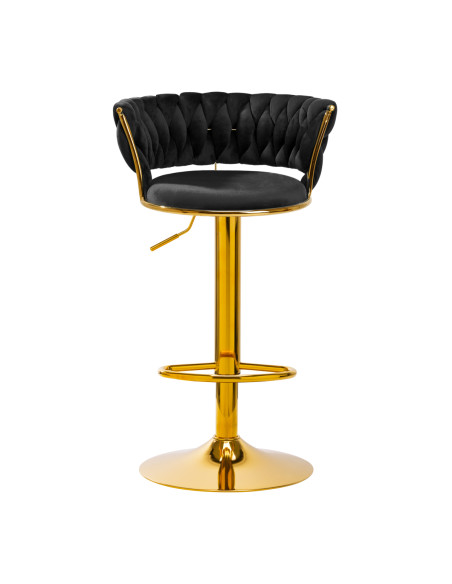 4Rico Bar Hocker QS-B313a black velvet