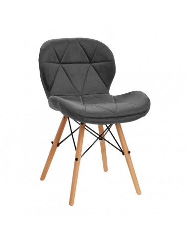 4Rico Cosmetic chair QS-186 gray velvet