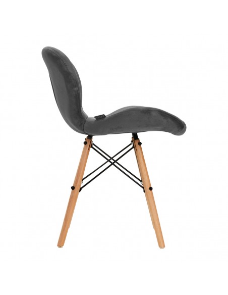 4Rico Cosmetic chair QS-186 gray velvet