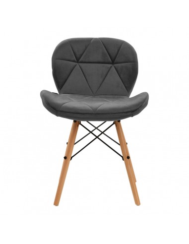 4Rico Cosmetic chair QS-186 gray velvet