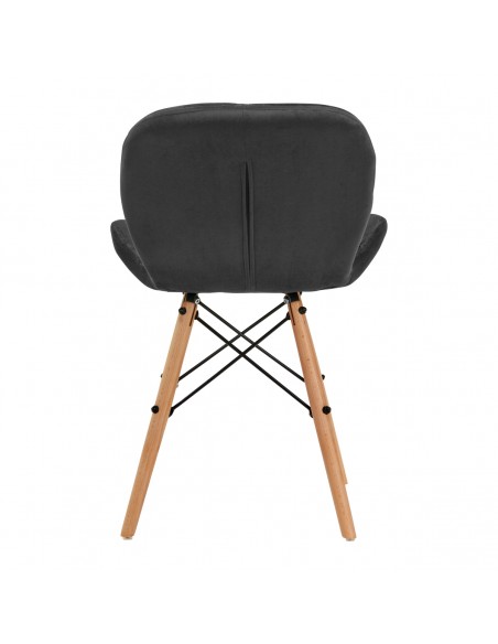 4Rico Cosmetic chair QS-186 gray velvet