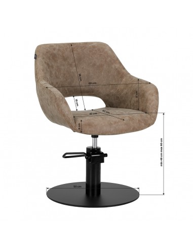 Hairdressing chair Gabbiano Sevilla old Brown