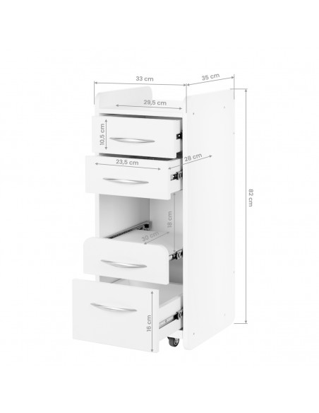 Mini 969 storage unit, white