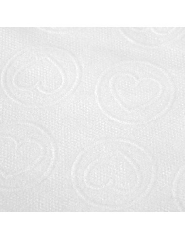 Disposable treatment scarves 20 pcs. 70×40 cm white hearts