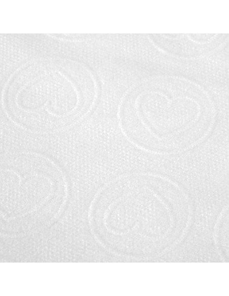 Disposable treatment scarves 20 pcs. 70×40 cm white hearts