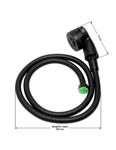 Black hairdressing handset