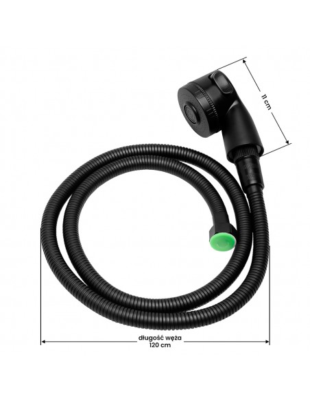 Black hairdressing handset