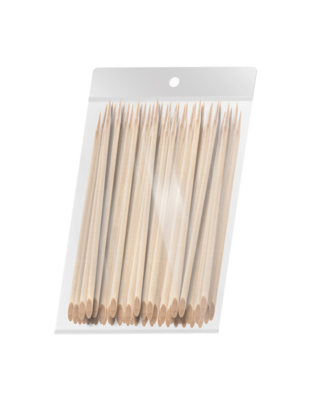 100 pcs. Wooden manicure cuticle sticks 15 cm OCHO NAILS