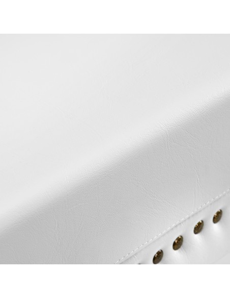 Gabbiano hairdressing chair Berlin white and gold