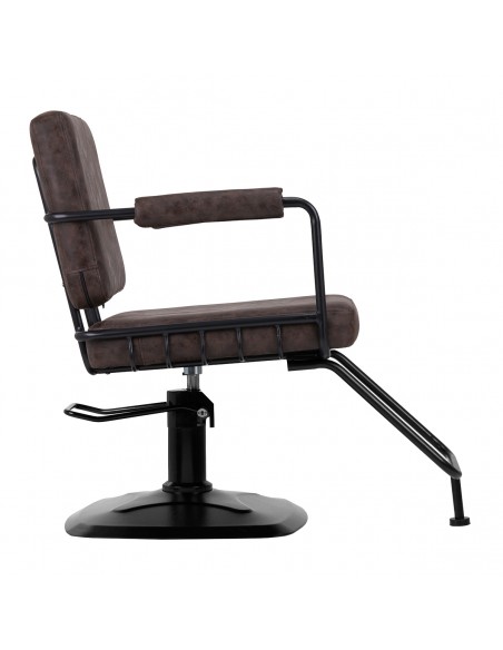 Gabbiano hairdressing chair Katania Loft Old Leather dark brown
