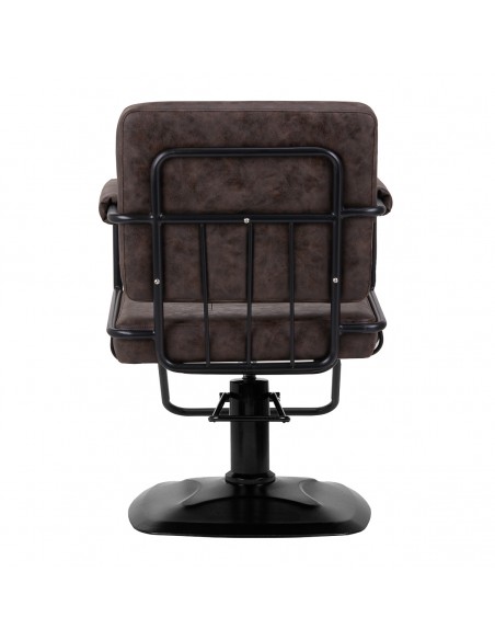 Gabbiano hairdressing chair Katania Loft Old Leather dark brown