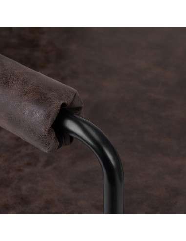 Gabbiano hairdressing chair Katania Loft Old Leather dark brown